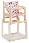 GOKI51483 Puppenhochstuhl mit Tisch, 2 in 1