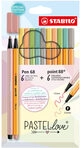 STABILO 6888/12-7-7 Stifte-Set &ndash; STABILO Pastellove Set &ndash; 12er Pack &ndash; Fineliner