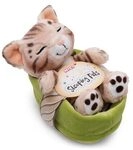 NICI 49747 Kuscheltier Sleeping Pets Bengal Katze 12cm im hellgr&uuml;nen K&ouml;rbchen GREEN