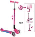 Authentic Sports Globber Primo Foldable Plus Lights fuchsia pink-hellblau, mit