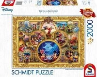SCHMIDT SPIELE 57371 Disney, Mickey & Minnie, Dream Collage II, Thomas Kinkade Puzzle
