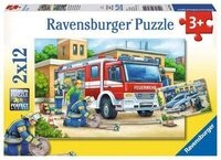 RAVENSBURGER 7574 Kinderpuzzle Polizei und Feuerwehr