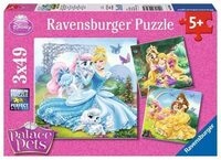 RAVENSBURGER 9346 Kinderpuzzle Palace Pets - Belle, Cinderella und Rapunzel