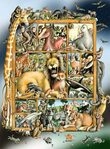 RAVENSBURGER 12000862 Kinderpuzzle 100 XXL Teile - Tiere im Regal