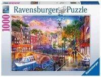 RAVENSBURGER 19945 Erwachsenenpuzzle 1000 Teile - Sonnenuntergang Amsterdam