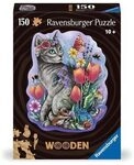 RAVENSBURGER 12000757 Holzpuzzle 150 Teile Fr&uuml;hlingskatze
