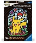 RAVENSBURGER 12000761 Holzpuzzle 300 Teile + 25 Whimsies - Pok&eacute;mon Pikachu