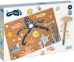 small foot H&auml;mmerchenspiel Sealife, Korkbrett, Holzhammer, Ziern&auml;geln,
