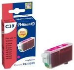 Pelikan Druckerpatrone C39 ersetzt Canon CLI-521, magenta, 9 ml