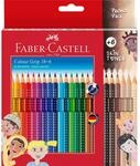 Faber-Castell 24er Kartonetui (18+6) Colour Grip Buntstifte Skin Tones