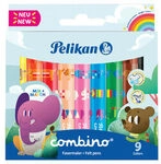 PELIKAN 814553 Pelikan Filzstift combino&reg; super, 9 Farben