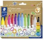 STAEDTLER&reg; Noris&reg; jumbo 328-B dreikantiger jumbo Fasermaler, Kartonetui mit 12