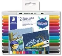 STAEDTLER 3190 TB12 Fasermaler D.spitze textil 12