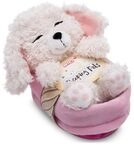 NICI 49749 Kuscheltier Sleeping Pets wei&szlig;er Pudel 12 cm im K&ouml;rbchen GREEN