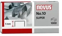 NOVUS 040-0003 Heftklammern No.10 SUPER 1.000 St&uuml;ck, Schenkell&auml;nge 5 mm