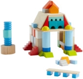 HABA 2010921001 Basisbausteine bunt, Set mittel, 85 Bausteine