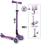 Authentic Sports Globber Primo Foldable Plus Lights lila-pastellrosa, mit