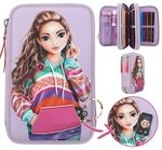 DEPESCHE 12842 TOPModel 3 Fach Federtasche mit appliziertem Smartphone JOY
