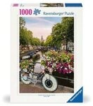 RAVENSBURGER 12000780 Puzzle 1000 Teile Fahrrad und Blumen in Amsterdam