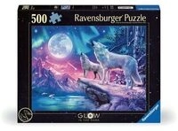 RAVENSBURGER 12000476 Puzzle 500 Teile Wolf im Nordlicht