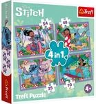Trefl 4 in 1 Puzzle 35, 48, 54, 70 Teile &ndash; Lilo & Stich