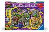 RAVENSBURGER 12004012 Kinderpuzzle 3 x 49 Teile Ninja Turtles