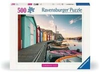 RAVENSBURGER 12000847 Puzzle 500 Teile Bootsh&auml;user in Sm&ouml;gen, Schweden