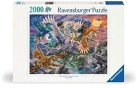 RAVENSBURGER 12000806 Puzzle 2000 Teile Auf dem Pegasus durch die L&uuml;fte