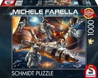 SCHMIDT SPIELE 58538 Puzzle 1000 Teile Magische Sternenwelten, Schwerelos im All