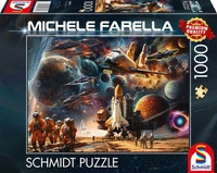 SCHMIDT SPIELE 58539 Puzzle 1000 Teile Faszination Raumfahrt, Reise in ferne Galaxien