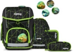 ERGOBAG 01212-90357-10 Cubo 5-teiliges Schulrucksack-Set CyB&auml;r Race, schwarz
