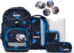 ERGOBAG 01298-90354-10 Pack 6-teiliges Schulrucksack-Set VerfolgB&auml;rjagd, dunkelblau