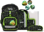 ERGOBAG 01298-90357-10 Pack 6-teiliges Schulrucksack-Set CyB&auml;r Race, schwarz