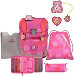 DERDIEDAS D8510182 Schulranzen-Set 5-teilig Roses ErgoFlex Tiny