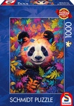 SCHMIDT SPIELE 59781 Puzzle 1000 Teile Pandab&auml;r im Regenbogenwald