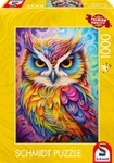 SCHMIDT SPIELE 59782 Puzzle 1000 Teile Eule im Papageienkleid