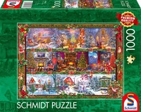 SCHMIDT SPIELE 59784 Puzzle 1000 Teile Fr&ouml;hliche Weihnachtszeit