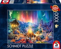 SCHMIDT SPIELE 59787 Puzzle 1000 Teile Lagerfeuerromantik unterm Sternenhimmel