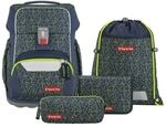 Step by Step BASIS Schulranzen-Set Green Geometric, 4-teilig