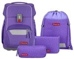 Step by Step BASIS Schulranzen-Set Purple Konfetti, 4-teilig