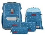 Step by Step 227100 BASIS Schulranzen-Set &bdquo;Blue Hearts&ldquo;, 4-teilig