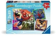 RAVENSBURGER 12004115 Kinderpuzzle 3 x 49 Teile Marvel Spider-Man