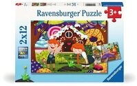 RAVENSBURGER 12004045 Kinderpuzzle 2x12 Teile M&auml;rchenhafte Geschichten