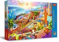 TREFL 10842 Puzzle 1000 Teile Premium Plus - Tea Time: Mit Besuch auf Santorini