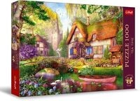 TREFL 10804 Puzzle Premium Plus 1000 Teile &ndash; Eine H&uuml;tte im Wald