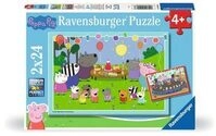 RAVENSBURGER 12004018 Kinderpuzzle 2 x 12 Teile Partyzeit!