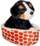 DIE SPIEGELBURG 17845 Berner Sennenhund Bruno im Korb - Lustige Tierparade