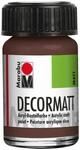 Marabu Acrylfarbe "Decormatt", mittelbraun, 15 ml, im Glas
