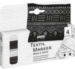 KREUL 92751 Textil Marker Opak 4er Set Black & White