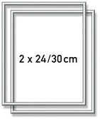 SCHIPPER 605220771 MNZ - Malen nach Zahlen 2 Alurahmen 24 x 30 cm - Silber matt
